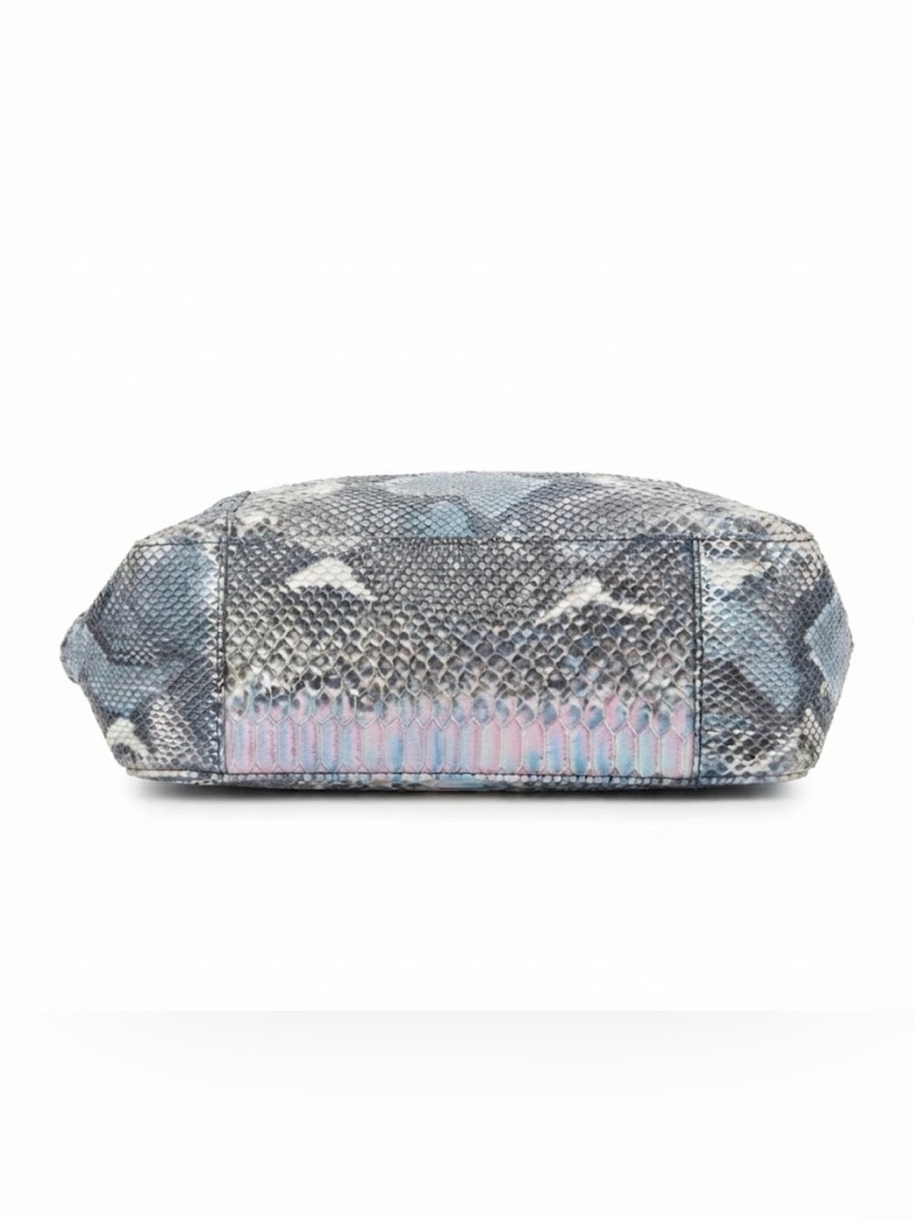 Brahmin Blue Snake-Print Hobo Shoulder Bag - Picture 7 of 9